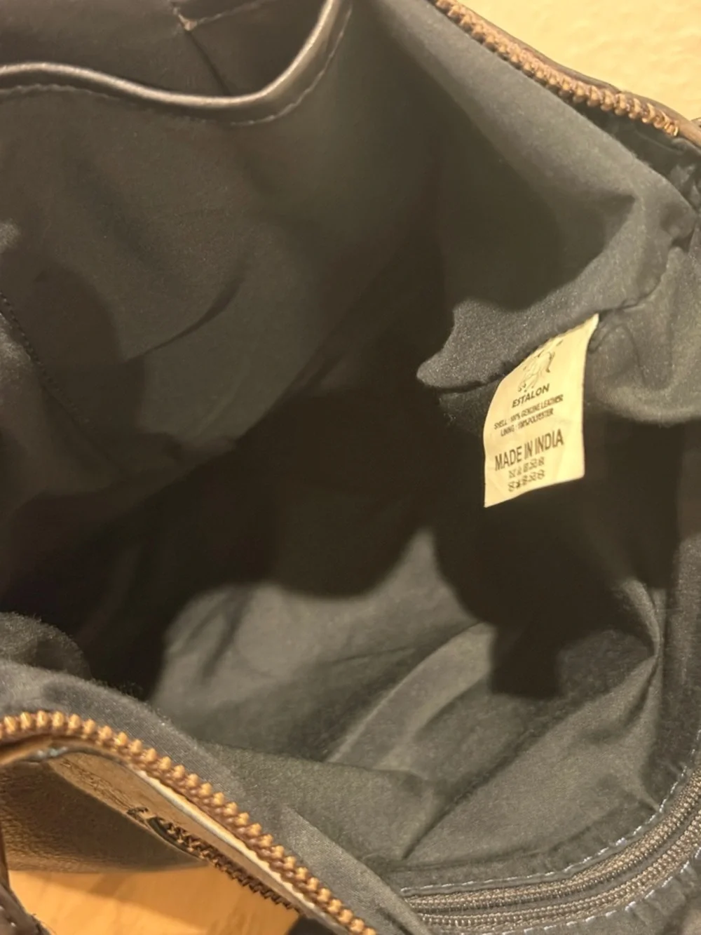 Men's Black Leather Crossbody Bag - Unbranded